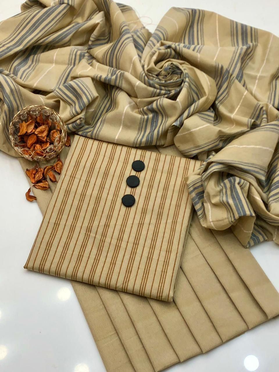 3pc Multani Susi Khaadi (Cream)