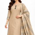 lawn 3 piece suit in cream
