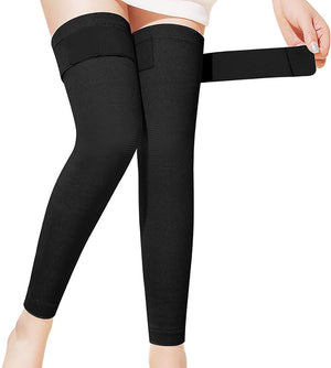 Velvet knee warmer in black