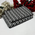Ladies 2 piece summer cotton suit in black and white checkered paper plates 